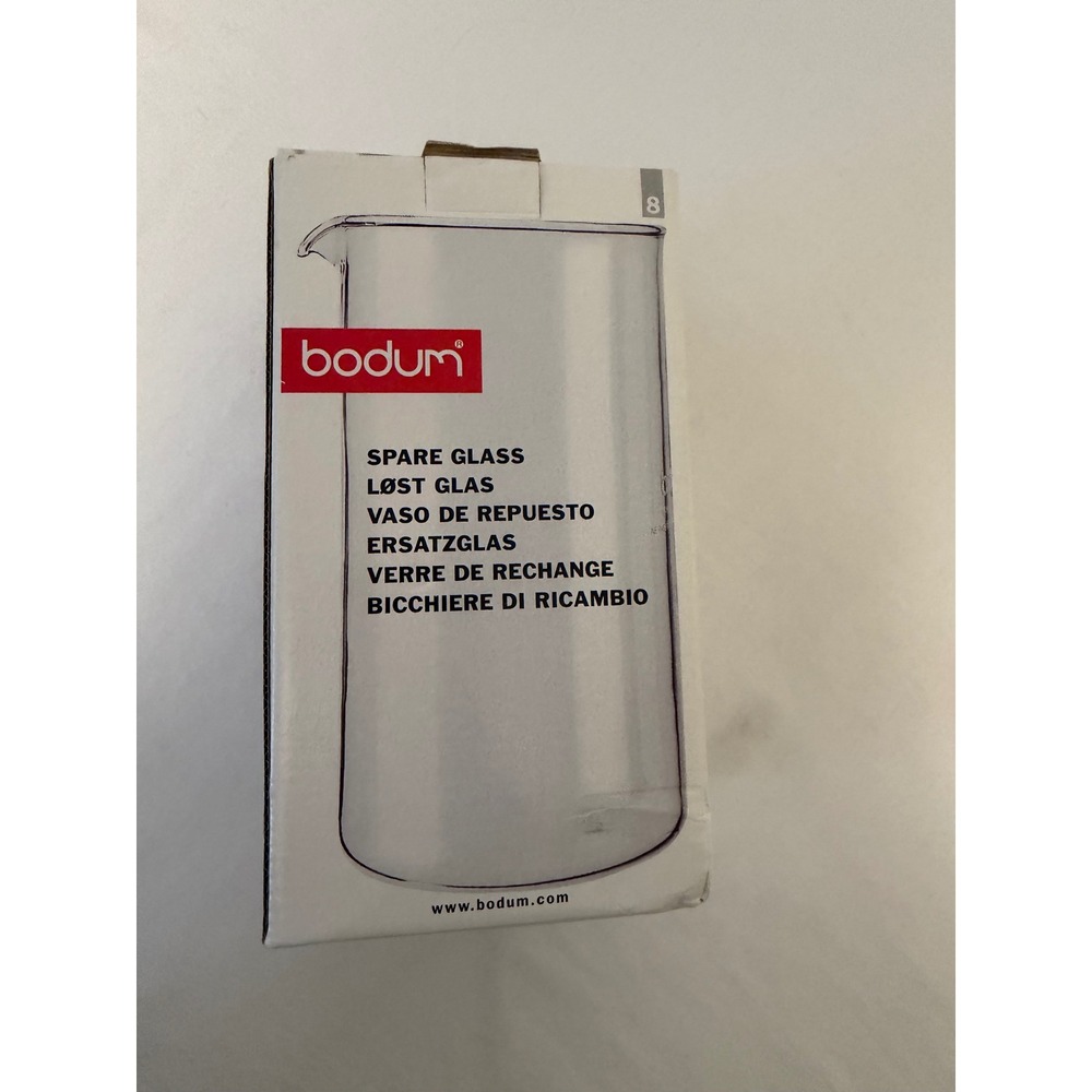 Bodum 1508-10 Spare Glass Beaker 8 Cup 1.0L 34oz French Press Replacement Clear